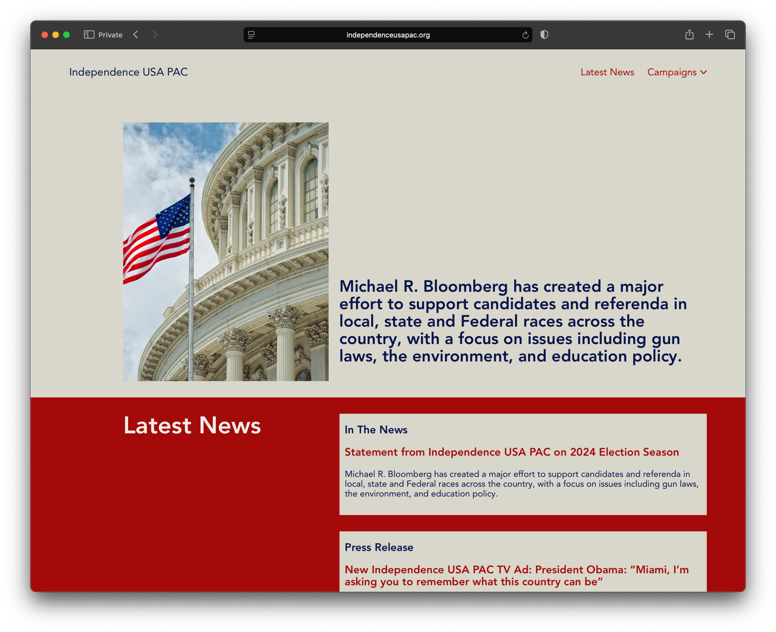 Independence USA PAC by Michael R. Bloomberg Independence USA PAC by Michael R. Bloomberg